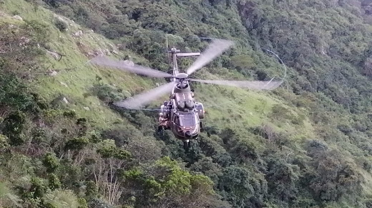 An army helicopter was called in after a man fell down a cliff in rural KZN on Wednesday.