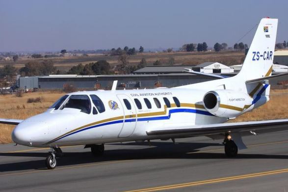 The CAA's Cessna Citation flight inspection aircraft which is believed to have crashed near Mossel Bay on January 23 2020.