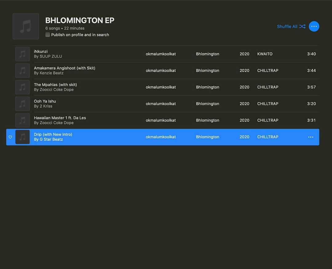 Okmalumkoolkat – Bhlomington (EP)