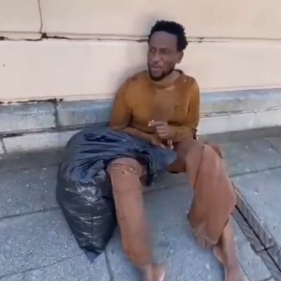 Omashola in a viral video looking like a destitute