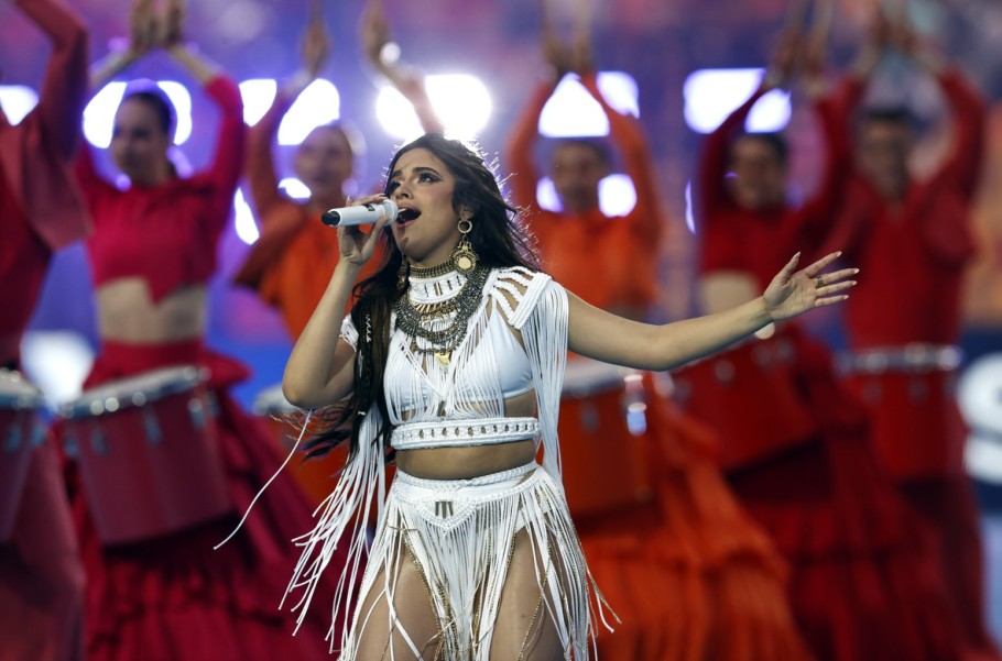 Camila Cabello performs at UEFA Champions